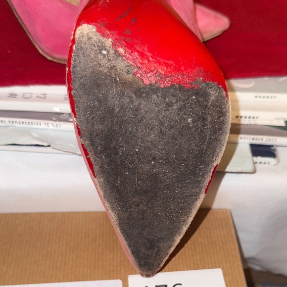 Christian Louboutin Pink Heels with Iconic Red Soles - Picture 10 of 16